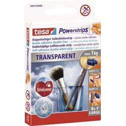 tesa® 58810-00000 Klebestück Powerstrips Large tr 8 St./Pack.