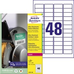 Avery Zweckform L7911-40 Etikett 45,7x21,2mm ws 1920 St./Pack.
