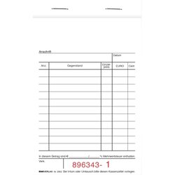 RNK Verlag 2952 Kassenblock 15x10cm oben geheftet 50x2Bl