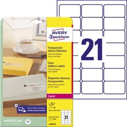 Avery Zweckform L7560-25 Adressetikett 63,5x38,1mm 525 St./Pack.