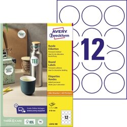 Avery Zweckform L3416-100 Etikett 60mm rund 1200 St./Pack.
