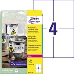 Avery Zweckform L4719-20 Etikett 105x148mm ws 80 St./Pack.