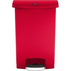Rubbermaid 1883570 Tretabfalleimer Slim Jim Kunststoff 90l rot