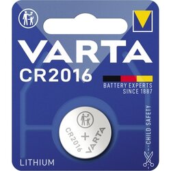 Varta 06016101401 Knopfzelle CR2016 3V 90mAh Lithium