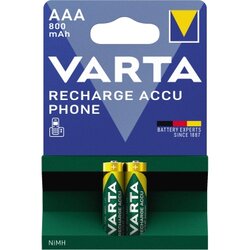 Varta 58398101402 Akku Phone Accu AAA Micro T398 800mAh 2 St./Pack.