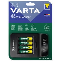 Varta 57684101441 Ladegerät LCD Smart Charger+ +4xAA 2.100mAh
