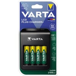 Varta 57687 101 441 Akkuladegerät Plug Charger+ +4xAA 2.100mAh