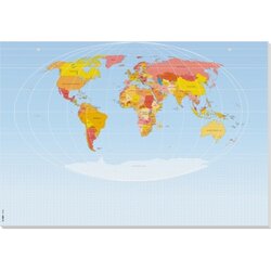 SIGEL HO560 Schreibunterlage 59,5x41cm Weltkarte 30Blatt