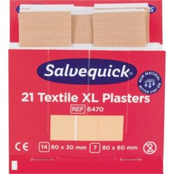 Salvequick 6470 Pflaster groß Textil 21 St./Pack.
