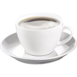 Esmeyer® 433-255 Kaffeetasse Bistro Untertasse weiß 6 St./Pack.