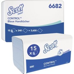 Scott® 6682 Papierhandtuch Interfold 1lg. blau 15x240Bl./Pack.