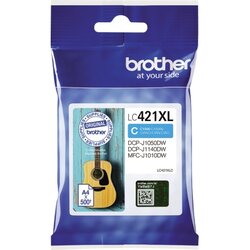 Brother LC421XLC Tintenpatrone 500Seiten cyan 