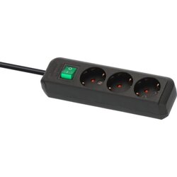 brennenstuhl® 1152300015 Steckdosenleiste Eco- Line Schalter 3fach sw
