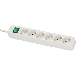 brennenstuhl® 1159520400 Steckdosenleiste Eco- Line Schalter 6fach ws