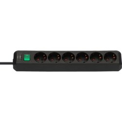 brennenstuhl® 1159500015 Steckdosenleiste Eco- Line Schalter 6fach sw
