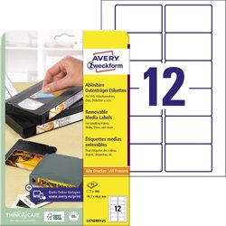 Avery Zweckform L4742REV-25 Etikett 78,7x46,6mm ws 300 St./Pack.