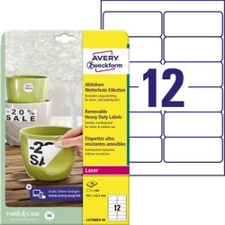 Avery Zweckform L4776REV-20 Etikett 99,1x42x3mm ws 240 St./Pack.