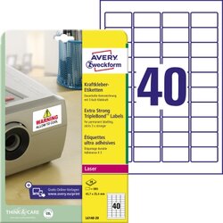 Avery Zweckform L6140-20 Etiketten Kraftkleber 45,7x25,4mm 800 St./Pa