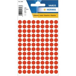 HERMA 1846 Markierungspunkt 8mm leuchtrot 540 St./Pack.