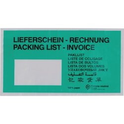 WIHEDÜ 440.668 Lieferscheintasche DIN lang Pergamin 250St.