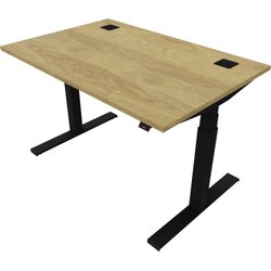 NowyStyl 810075270 Schreibtisch eModel 2.0 120x80 sw/nat hickory
