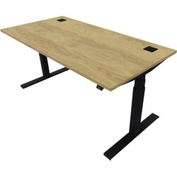 NowyStyl 810075670 Schreibtisch eModel 2.0 160x80 sw/nat hickory