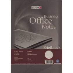 Landré 100050116 Briefblock DIN A4 Recycling 50Blatt kariert