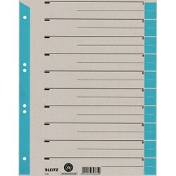 Leitz 16523030 Trennblatt DIN A4 Karton Tab h.bl 25 St./Pack.