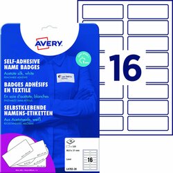 Avery Zweckform L4783-20 Namensetikett 88,9x31mm ws 320 St./Pack.