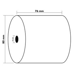 Exacompta Additionsrolle 76 mm x 55 m (B x L)