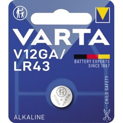 Varta 04278101401 Knopfzelle V12GA 1,5V 80mAh Alkali-Mangan