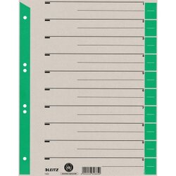 Leitz 16520055 Trennblatt DIN A4 230g Karton grün 100 St./Pack.