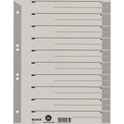 Leitz 16520085 Trennblatt DIN A4 230g Karton grau 100 St./Pack.