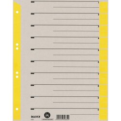 Leitz 16520015 Trennblatt DIN A4 230g Karton gelb 100 St./Pack.
