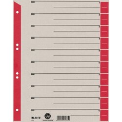 Leitz 16520025 Trennblatt DIN A4 230g Karton rot 100 St./Pack.