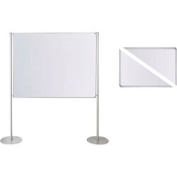 Ultradex 749308 Stellwand 200x120cm beids. Whiteboard Tellerfuß weiß