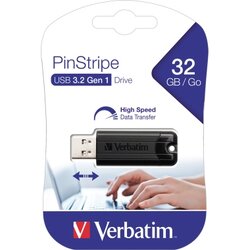 Verbatim 49317 USB-Stick PinStripe USB 3.0 32GB schwarz