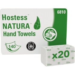 HOSTESS 6810 Papierhandtuch NATURA 2lg. C-Falz weiß 20x140Stück