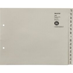 Leitz 13040085 Registerserie DIN A4 A-Z für 4Ordner Tauenpapier grau