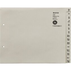 Leitz 13240085 Registerserie DIN A4 A-Z für 24Ordner Tauenpapier grau