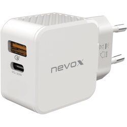 nevox HC-2009 Ladegerät USB-C QC weiß 