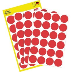 Avery Zweckform 3595 Markierungspunkt 18mm rot 96 St./Pack.