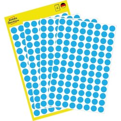 Avery Zweckform 3011 Markierungspunkt 8mm blau 416 St./Pack.
