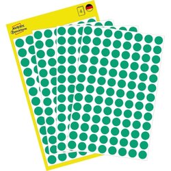 Avery Zweckform 3012 Markierungspunkt 8mm grün 416 St./Pack.