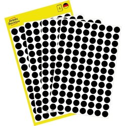 Avery Zweckform 3009 Markierungspunkt 8mm schwarz 416 St./Pack.