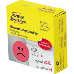 Avery Zweckform Markierungspunkt Gesicht negativ