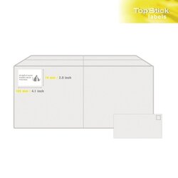 Universaletikett TopStick 105 x 74 mm (B x H), without brand