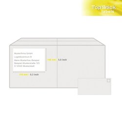 Universaletikett TopStick 210 x 148 mm (B x H), without brand