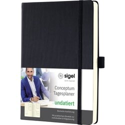 SIGEL CO705 Tagesplaner Conceptum A5 undatiert 400S 1S/1T sw