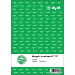 SIGEL GE513 Gesprächsnotiz DIN A5 50Blatt gelb